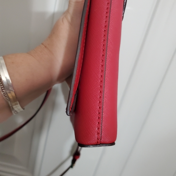 EUC Kate Spade Red Crossbody Saffiano Leather - Picture 9 of 13